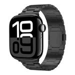 For Apple Watch 42mm / 41mm / 40mm / 38mm Tri-beads Magnetic Titanium Alloy Watch Band(Black)