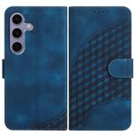 For Samsung Galaxy S25 5G YX0060 Elephant Head Embossed Phone Leather Case with Lanyard(Royal Blue)