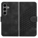 For Samsung Galaxy S25+ 5G YX0060 Elephant Head Embossed Phone Leather Case with Lanyard(Black)