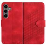 For Samsung Galaxy S25+ 5G YX0060 Elephant Head Embossed Phone Leather Case with Lanyard(Red)