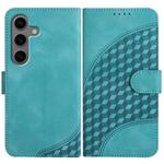 For Samsung Galaxy S25+ 5G YX0060 Elephant Head Embossed Phone Leather Case with Lanyard(Light Blue)