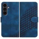 For Samsung Galaxy S25 FE 5G Elephant Head Embossed Phone Leather Case with Lanyard(Royal Blue)