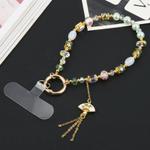 Mobile Phone Anti-lost Hand-fan Bead Chain Short Lanyard(Green)