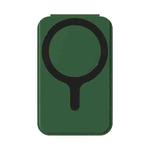 Magnetic Card Bag Phone Desktop Holder with Mirror(Dark Green)