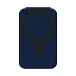 Magnetic Card Bag Phone Desktop Holder with Mirror(Dark Blue)