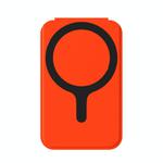 Magnetic Card Bag Phone Desktop Holder with Mirror(Orange)