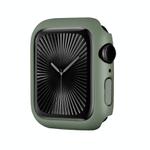 For Apple Watch Series 10 46mm Spray Glazing PC Frame Half Coverage Watch Case(Khaki)