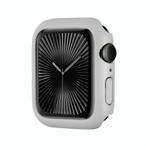 For Apple Watch Series 10 42mm Spray Glazing PC Frame Half Coverage Watch Case(Light Grey)