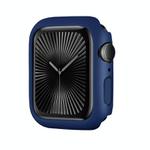 For Apple Watch Series 10 42mm Spray Glazing PC Frame Half Coverage Watch Case(Dark Blue)