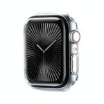 For Apple Watch Series 10 42mm Spray Glazing PC Frame Half Coverage Watch Case(Transparent)