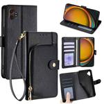 For Samsung Galaxy Xcover 7 Pro 5G Zipper Bag Leather Phone Case(Black)