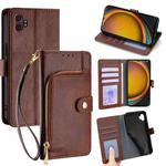 For Samsung Galaxy Xcover 7 Pro 5G Zipper Bag Leather Phone Case(Brown)
