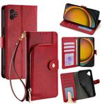 For Samsung Galaxy Xcover 7 Pro 5G Zipper Bag Leather Phone Case(Red)