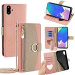 For Samsung Galaxy F06 5G Crossbody Litchi Texture Leather Phone Case(Pink)