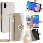 For Samsung Galaxy F06 5G Crossbody Litchi Texture Leather Phone Case(White)