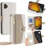 For Samsung Galaxy Xcover 7 Pro 5G Crossbody Litchi Texture Leather Phone Case(White)