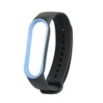 For Xiaomi Mi Band 5 Two-color TPE Watch Band(Black+Blue)