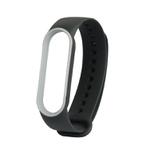 For Xiaomi Mi Band 5 Two-color TPE Watch Band(Black+Grey)