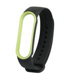 For Xiaomi Mi Band 5 Two-color TPE Watch Band(Black+Green)
