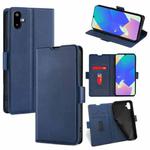 For Samsung Galaxy F06 5G Ultra-thin Voltage Side Buckle Horizontal Flip Leather Phone Case(Blue)