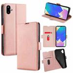 For Samsung Galaxy F06 5G Ultra-thin Voltage Side Buckle Horizontal Flip Leather Phone Case(Rose Gold)