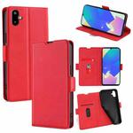 For Samsung Galaxy F06 5G Ultra-thin Voltage Side Buckle Horizontal Flip Leather Phone Case(Red)