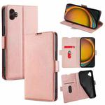 For Samsung Galaxy Xcover 7 Pro 5G Ultra-thin Voltage Side Buckle Horizontal Flip Leather Phone Case(Rose Gold)
