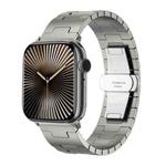 For Apple Watch 46mm / 49mm / 45mm / 44mm Side Release Stainless Steel Watch Band(Titanium)