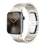 For Apple Watch 42mm / 41mm / 40mm / 38mm Side Release Stainless Steel Watch Band(Starlight)