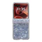 For Motorola Razr 60 Ultra Three-piece Set Pearlescent Shell Texture Phone Case(White)