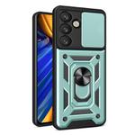 For Samsung Galaxy S25 5G Sliding Camera Cover Design TPU+PC Phone Case(Green)