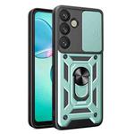 For Samsung Galaxy S25+ 5G Sliding Camera Cover Design TPU+PC Phone Case(Green)