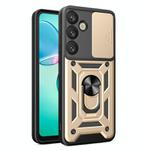For Samsung Galaxy S25+ 5G Sliding Camera Cover Design TPU+PC Phone Case(Gold)
