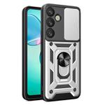 For Samsung Galaxy S25+ 5G Sliding Camera Cover Design TPU+PC Phone Case(Silver)