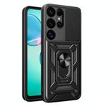 For Samsung Galaxy S25 Ultra 5G Sliding Camera Cover Design TPU+PC Phone Case(Black)