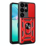 For Samsung Galaxy S25 Ultra 5G Sliding Camera Cover Design TPU+PC Phone Case(Red)