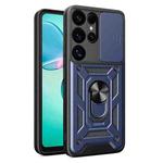 For Samsung Galaxy S25 Ultra 5G Sliding Camera Cover Design TPU+PC Phone Case(Blue)