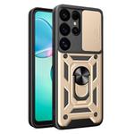 For Samsung Galaxy S25 Ultra 5G Sliding Camera Cover Design TPU+PC Phone Case(Gold)