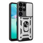 For Samsung Galaxy S25 Ultra 5G Sliding Camera Cover Design TPU+PC Phone Case(Silver)
