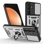 For Samsung Galaxy S25 FE 5G Sliding Camera Cover Design TPU+PC Phone Case(Silver)