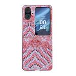 For OPPO Find N2 Flip Propitious Clouds Embroidery Full Coverage Phone Case(Red)