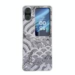 For OPPO Find N2 Flip Propitious Clouds Embroidery Full Coverage Phone Case(Grey)