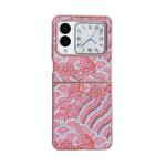 For Huawei nova Flip Propitious Clouds Embroidery Full Coverage Phone Case(Red)