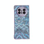 For Huawei Mate X3 / X5 Propitious Clouds Embroidery Full Coverage Phone Case(Blue)