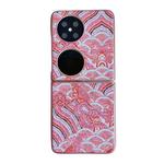 For Huawei P50 Pocket Propitious Clouds Embroidery Full Coverage Phone Case(Red)