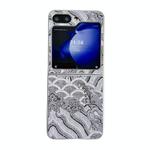 For Samsung Galaxy Z Flip5 Propitious Clouds Embroidery Full Coverage Phone Case(Grey)