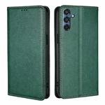 For Samsung Galaxy M35 5G Gloss Oil Solid Color Magnetic Leather Phone Case(Green)
