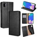 For Samsung Galaxy F06 5G Gloss Oil Solid Color Magnetic Leather Phone Case(Black)