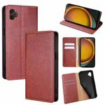 For Samsung Galaxy Xcover 7 Pro 5G Gloss Oil Solid Color Magnetic Leather Phone Case(Brown)