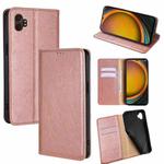 For Samsung Galaxy Xcover 7 Pro 5G Gloss Oil Solid Color Magnetic Leather Phone Case(Rose Gold)